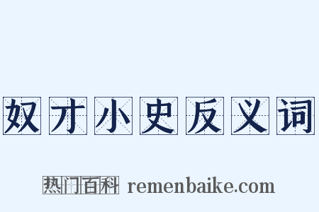 奴才小史反义词是什么意思的图片